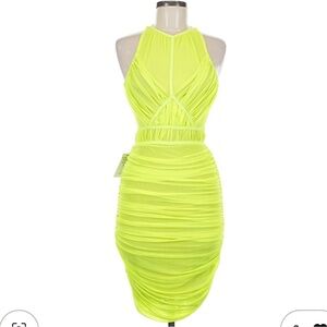 Vibrant Yellow Halter Dress